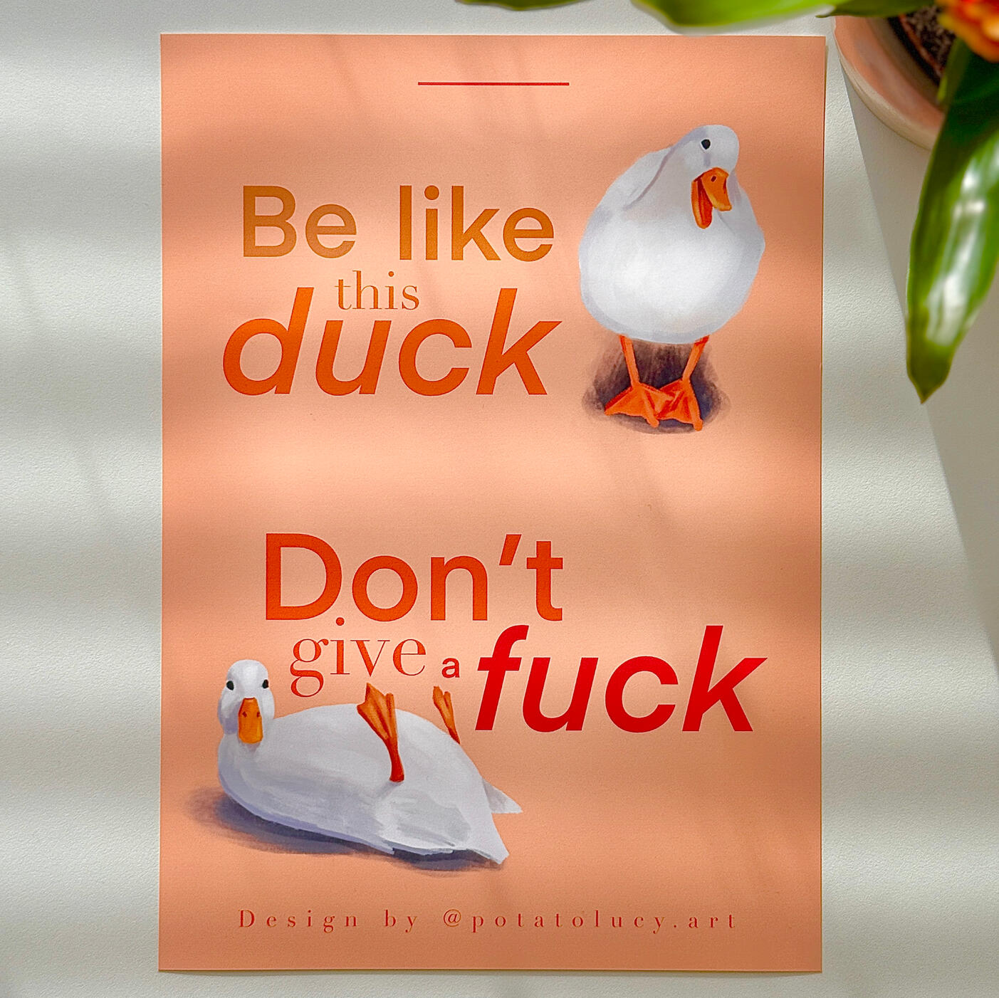 Duck quote design